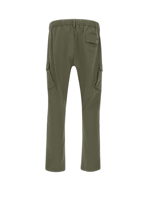 pantaloni uomo cargo poliestre stretch verde militare HERNO | PT000076U12503Z7400